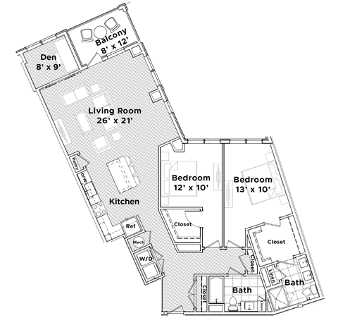 a floor plan of a house at Madison West Elm, Pennsylvania, 19428